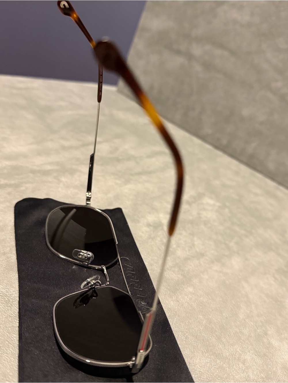 NWOT Carrera Unisex Hexagon 1035/GS Sunglasses in Titanium 58 17 145 - Picture 10 of 13